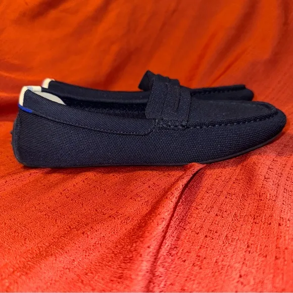 Rothy's The Driver, Navy Blue, Women’s Size 9, Driving Loafer, EUC