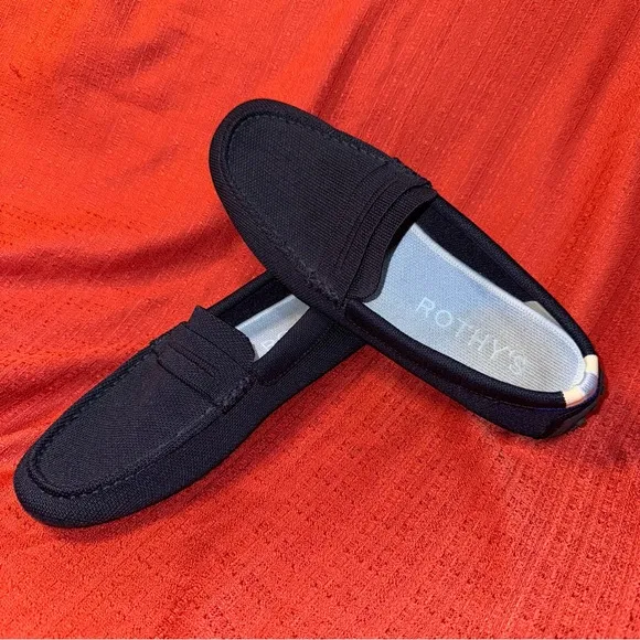 Rothy's The Driver, Navy Blue, Women’s Size 9, Driving Loafer, EUC