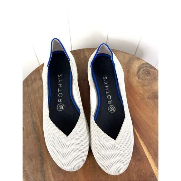 Rothy’s The Flat Birdseye Flax Grey Women's 6.5 Ballet Flats Retired Round Toe