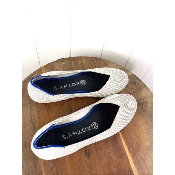 Rothy’s The Flat Birdseye Flax Grey Women's 6.5 Ballet Flats Retired Round Toe