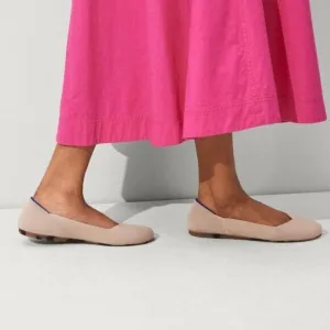 Rothy's The Flat in Ecru Ballet Flats V Vamp