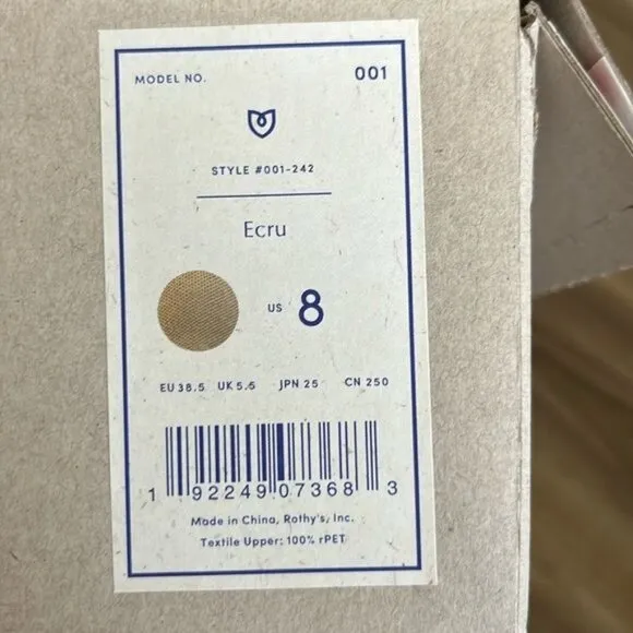 Rothy's The Flat in Ecru Ballet Flats V Vamp