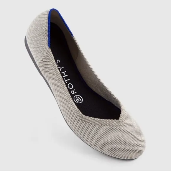 Rothy's the Flat Retired Flax Birdseye Women's Gray Ballet Flats Size 7