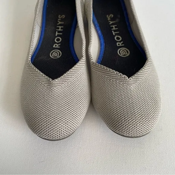 Rothy's the Flat Retired Flax Birdseye Women's Gray Ballet Flats Size 7