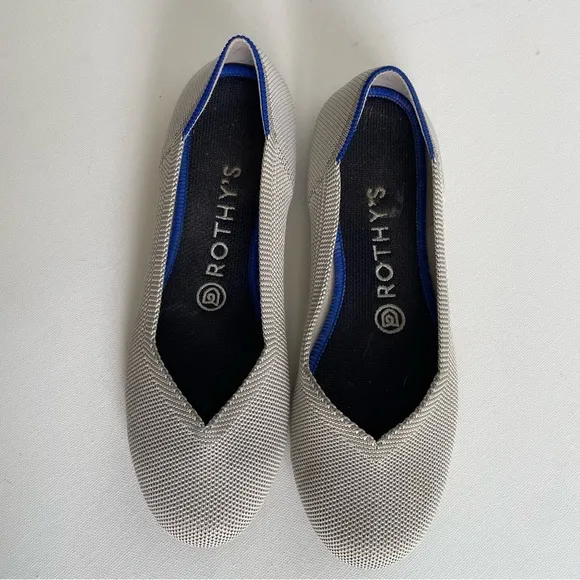 Rothy's the Flat Retired Flax Birdseye Women's Gray Ballet Flats Size 7