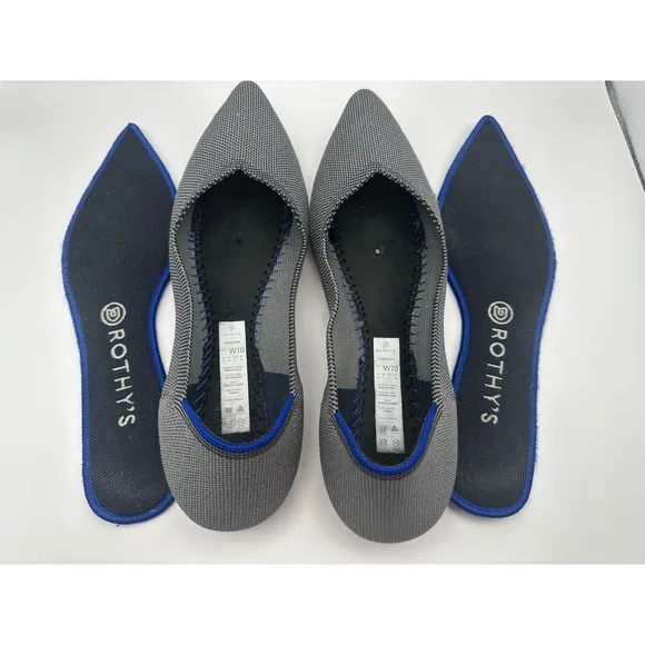 Rothy's The Point Grey Birdseye Ballet Slip On Flats Size 10