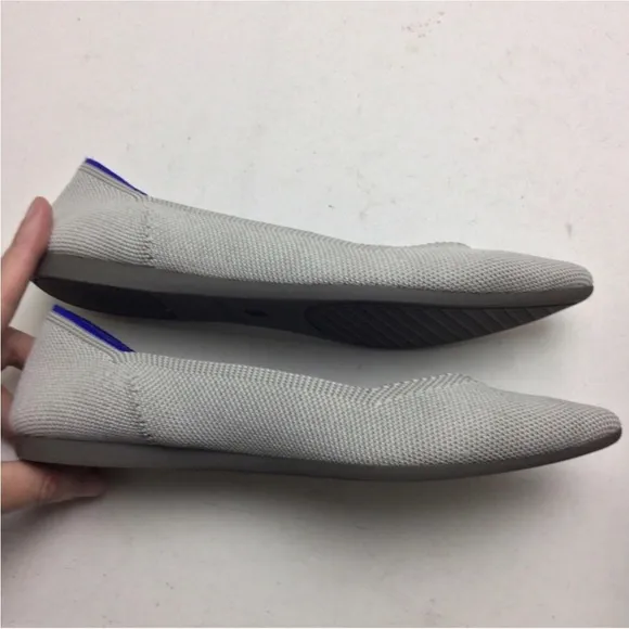 Rothy’s The Point Taupe Heather Pointed Toe Slip-On Flats Size 6.5