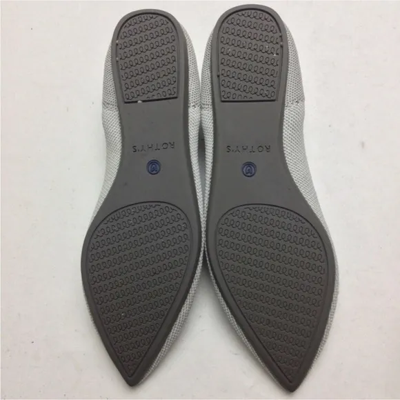 Rothy’s The Point Taupe Heather Pointed Toe Slip-On Flats Size 6.5
