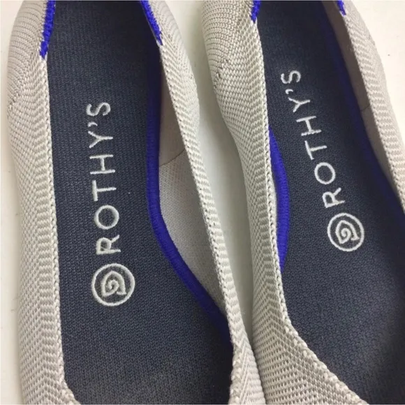 Rothy’s The Point Taupe Heather Pointed Toe Slip-On Flats Size 6.5