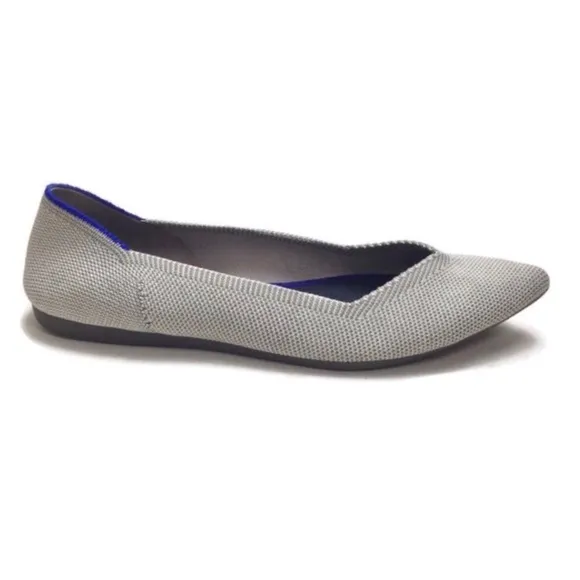 Rothy’s The Point Taupe Heather Pointed Toe Slip-On Flats Size 6.5