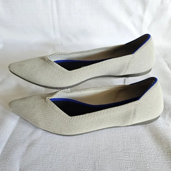 Rothy's‎ The Point Toe Flats Flax Birdseye Shoes Size 7.5