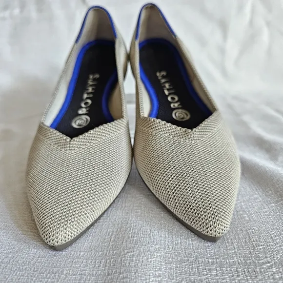 Rothy's‎ The Point Toe Flats Flax Birdseye Shoes Size 7.5
