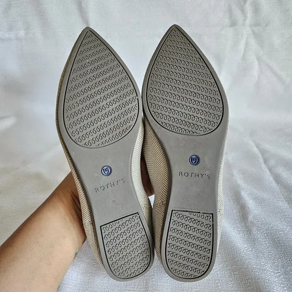 Rothy's‎ The Point Toe Flats Flax Birdseye Shoes Size 7.5