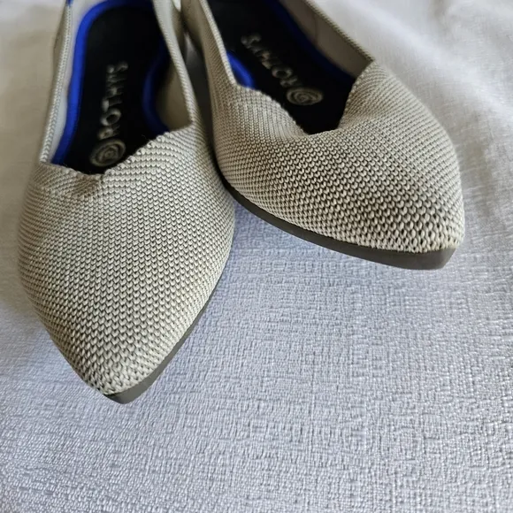 Rothy's‎ The Point Toe Flats Flax Birdseye Shoes Size 7.5