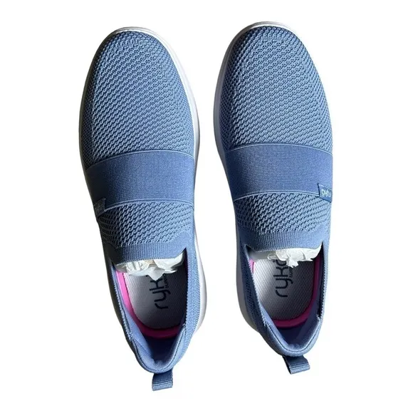 Ryka Astrid Knit Slip-On Sneaker (in tempst blue)