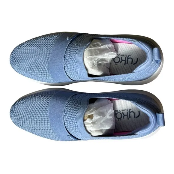 Ryka Astrid Knit Slip-On Sneaker (in tempst blue)