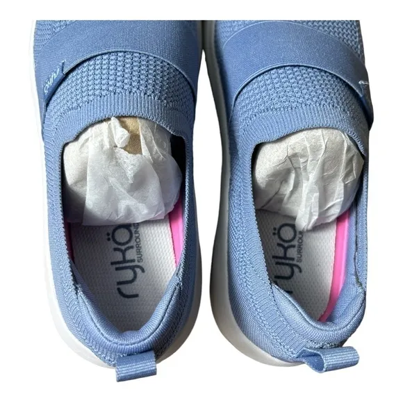 Ryka Astrid Knit Slip-On Sneaker (in tempst blue)