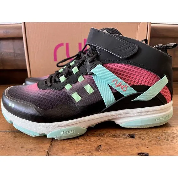 Ryka Devotion XT Mid Top Women's Training Sneakers in Black Sz 9 Wide