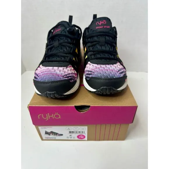 Ryka Women's Hydro Sport Water Sneakers Shoes Black Pam Mesh Size 7M New