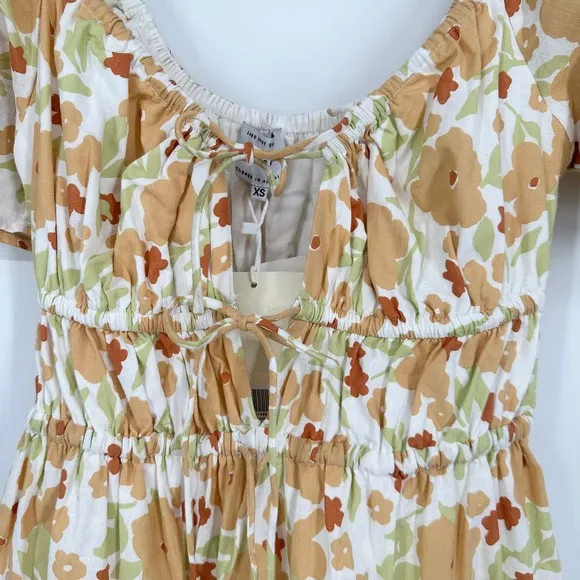 Sabo Tarika Dress Floral Cut-Out Flounce Tiered Mini Sundress
