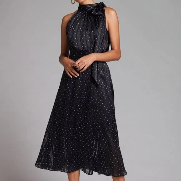 Sachin &amp; Babi Polka Dot Halter Midi Dress