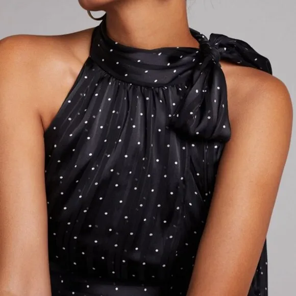 Sachin &amp; Babi Polka Dot Halter Midi Dress