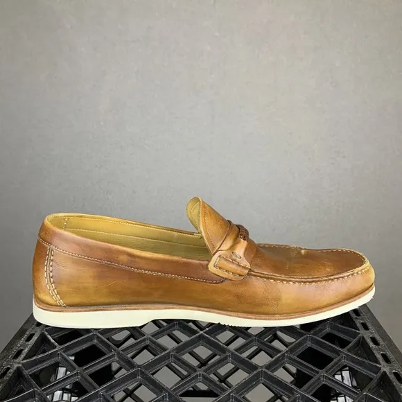 Saks Fifth Avenue by Magnanni Cognac Loafers Men's Size 12 Made In Spain 21509