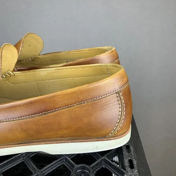 Saks Fifth Avenue by Magnanni Cognac Loafers Men's Size 12 Made In Spain 21509