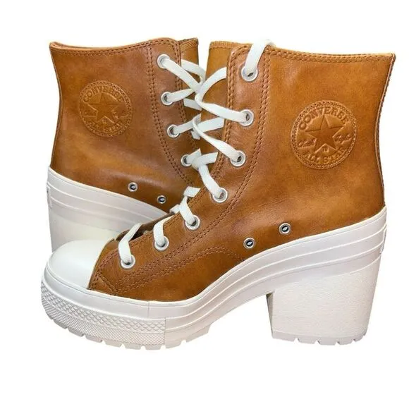 SALE! New Converse Chuck 70 De Luxe Heel Leather Hi Platform Boots A12866C