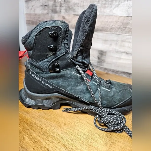 Salomon Quest Winter Boots Winter Grip Size 5.5 Women's 4.5 Men's 3M Thinsulate