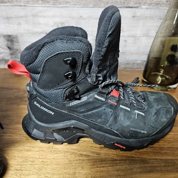 Salomon Quest Winter Boots Winter Grip Size 5.5 Women's 4.5 Men's 3M Thinsulate
