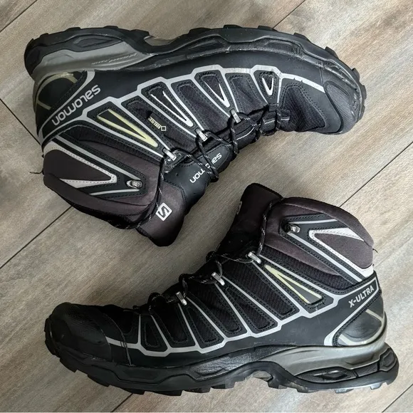 Salomon X-Ultra 3 Mid GTX Men’s Hiking Boots Size 11.5 Black Grey