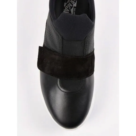 Salvatore Ferragamo Dion Slip On Sneaker Size 43.5 10.5 EE Mens Black $595