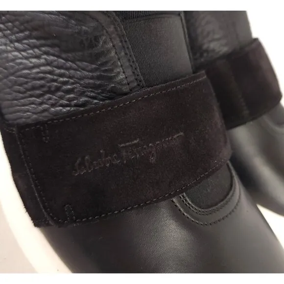 Salvatore Ferragamo Dion Slip On Sneaker Size 43.5 10.5 EE Mens Black $595