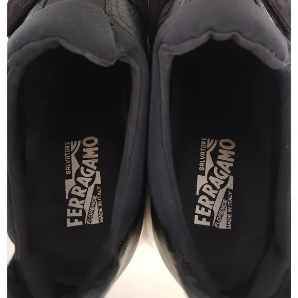 Salvatore Ferragamo Dion Slip On Sneaker Size 43.5 10.5 EE Mens Black $595