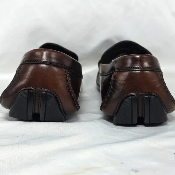 Salvatore Ferragamo Embellished Horsebit Leather Driving Loafers Mens Size 12