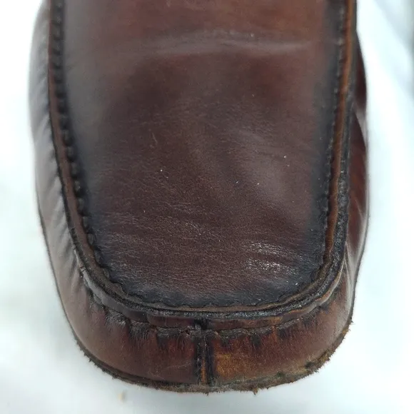 Salvatore Ferragamo Embellished Horsebit Leather Driving Loafers Mens Size 12