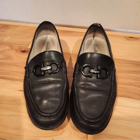 Salvatore Ferragamo made in Italy black loafers