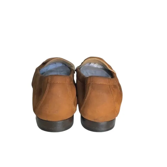 Salvatore Ferragamo Nubuck Leather Loafers Flats British Tan Women’s