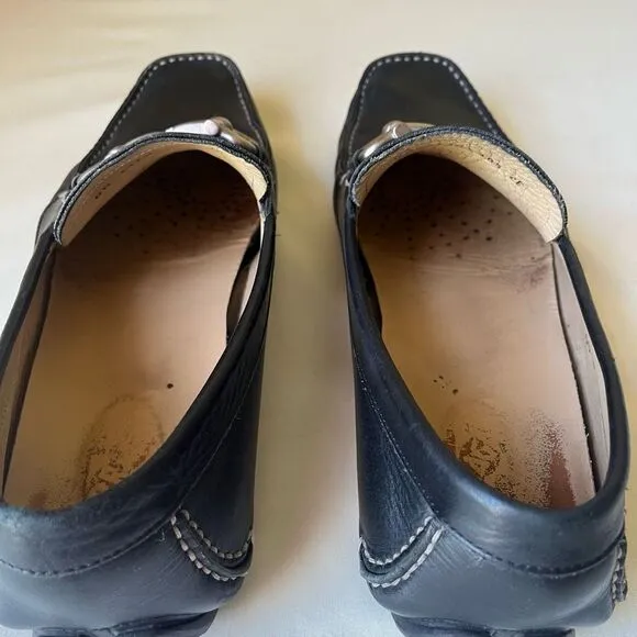 Salvatore Ferragamo Parigi Driving Loafer Black Leather Horsebit Men’s 10.5 2E