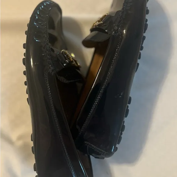 Salvatore Ferragamo Patent Leather Navy Blur Loafers