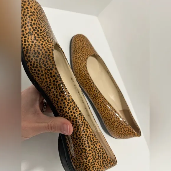 Salvatore Ferraganno Boutique Made in Italy Shiny Cheetah Print flats size 8.5