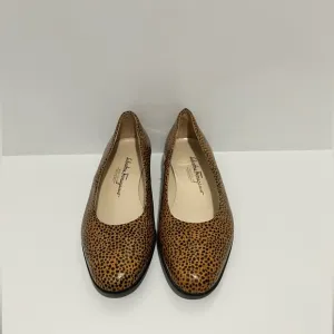 Salvatore Ferraganno Boutique Made in Italy Shiny Cheetah Print flats size 8.5