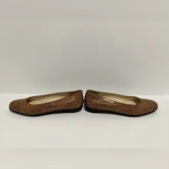 Salvatore Ferraganno Boutique Made in Italy Shiny Cheetah Print flats size 8.5