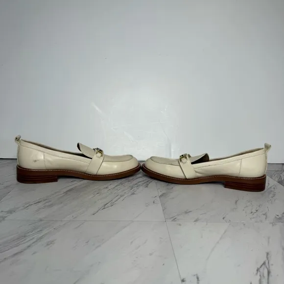 Sam Edelman Christy Ivory Leather Loafer 10M