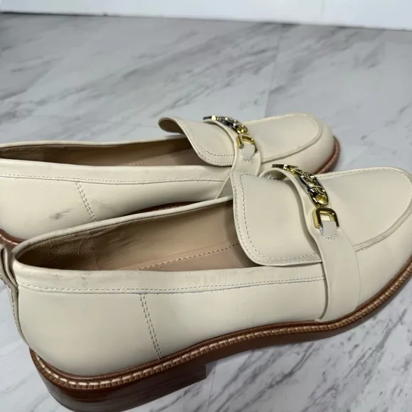 Sam Edelman Christy Ivory Leather Loafer 10M
