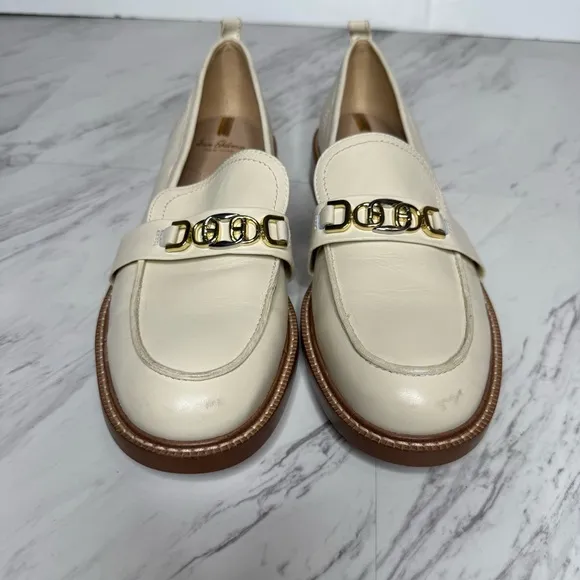 Sam Edelman Christy Ivory Leather Loafer 10M