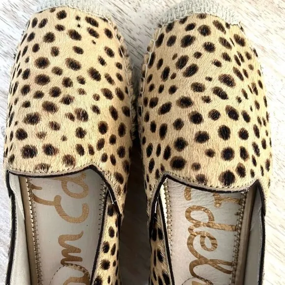 Sam Edelman Kesia Espadrilles in Leopard with Jute Soles Size 6 NWOB