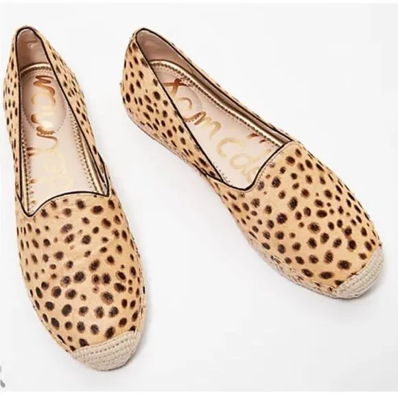 Sam Edelman Kesia Espadrilles in Leopard with Jute Soles Size 6 NWOB