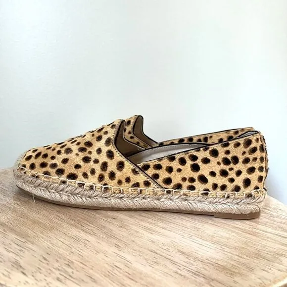 Sam Edelman Kesia Espadrilles in Leopard with Jute Soles Size 6 NWOB
